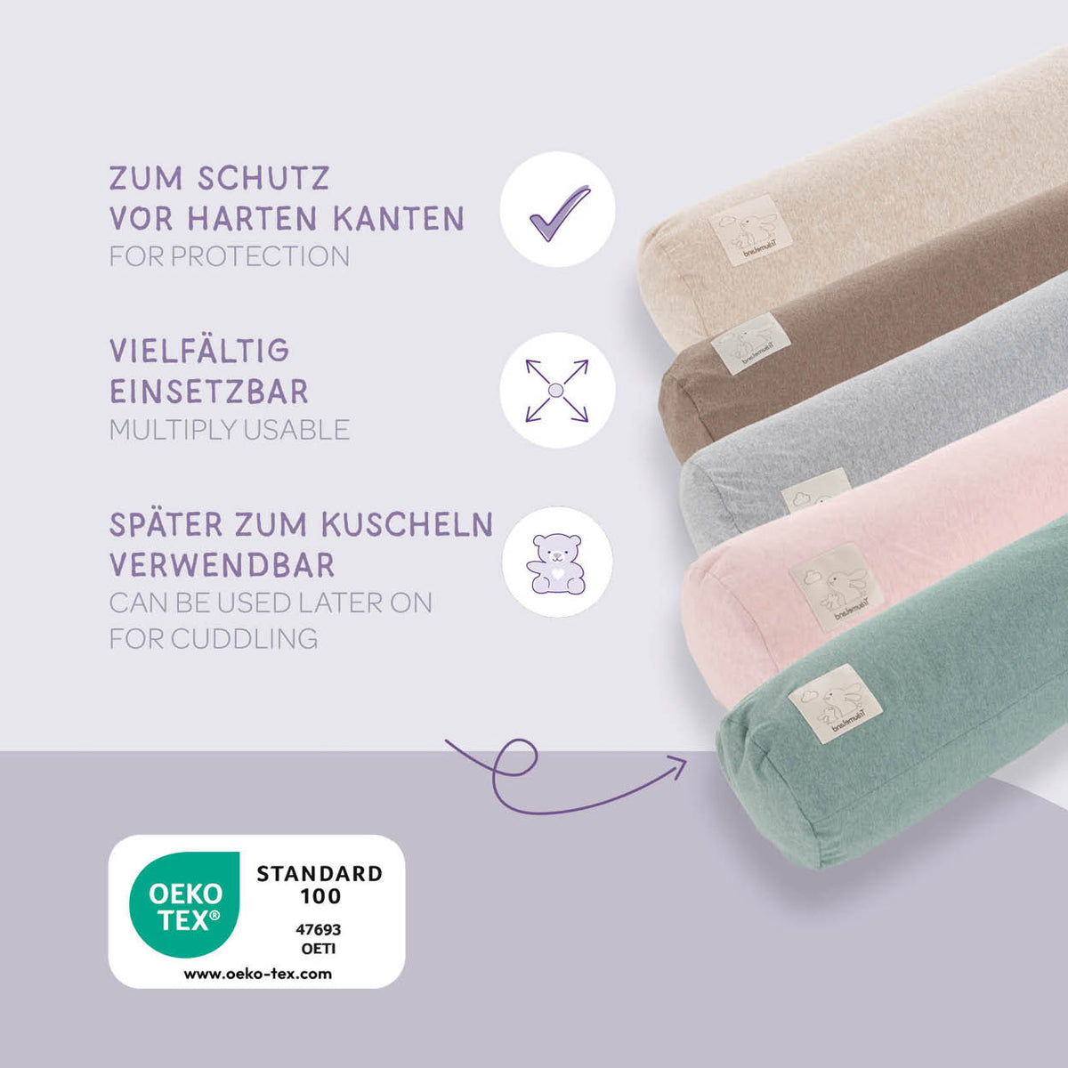Träumeland Bettschlange XL meliert