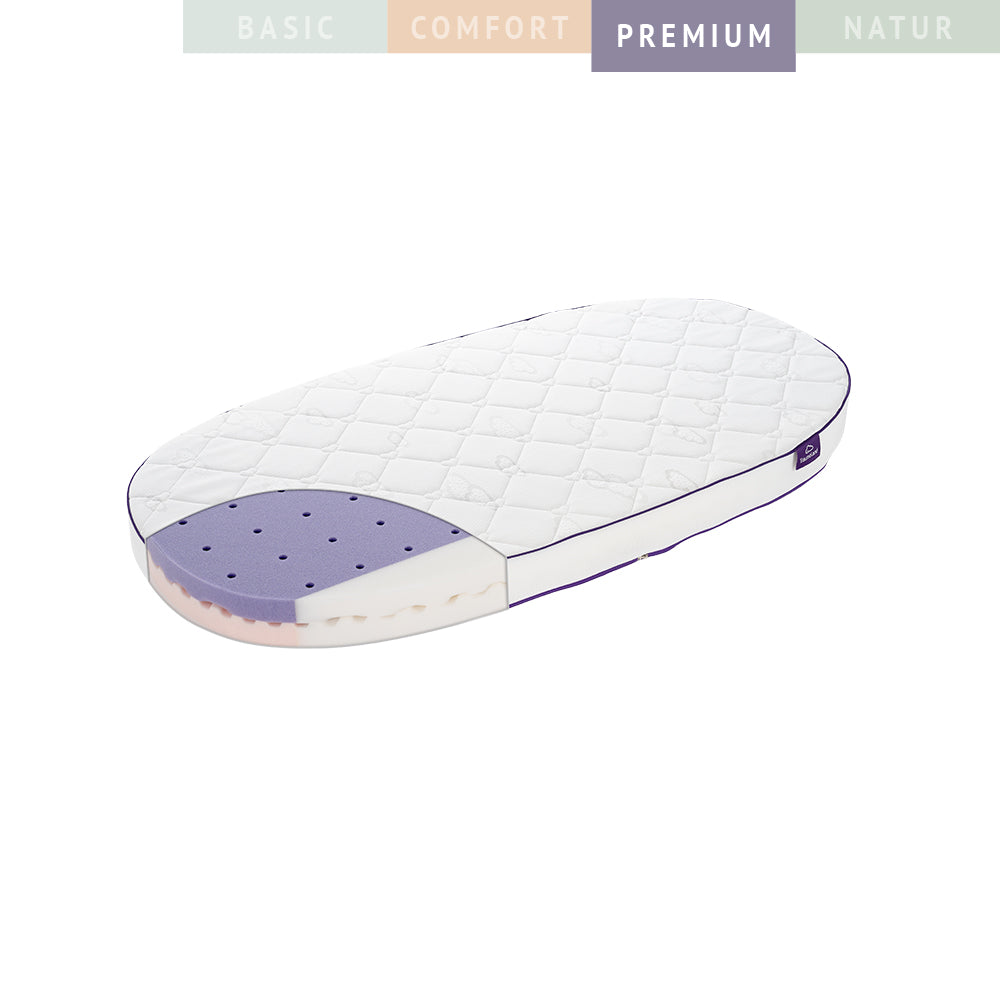 Träumeland Babymatratze Polarstern im Sondermaß 70 × 136,5 cm mit vier abgerundeten Ecken für das Stokke Sleepi V3 Bett